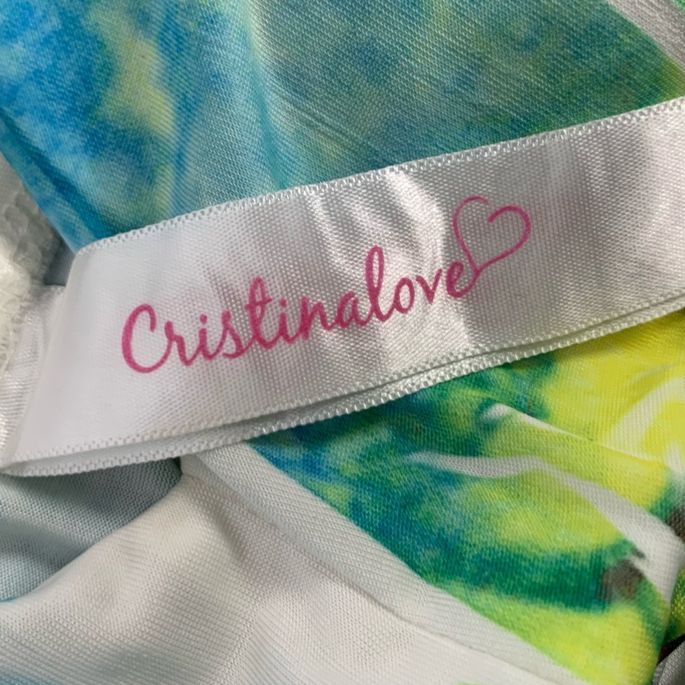 Cristina Love Morrocan Halter Backless Multicolored Sequence Dress Size M - Picture 8 of 13